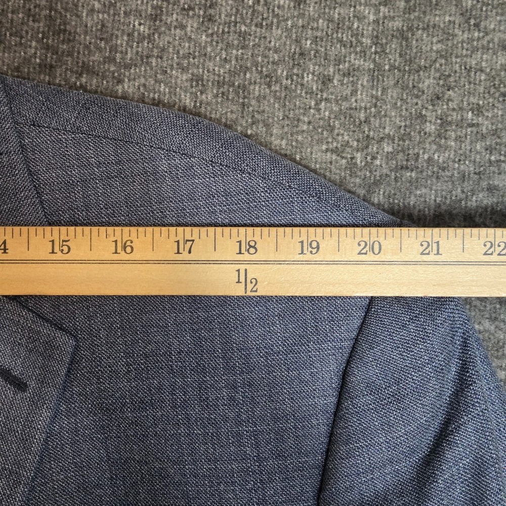 Lauren Ralph Lauren Silk Wool Blazer 46L Blue Plaid 2 Button Lined Sports Coat - Picture 7 of 16